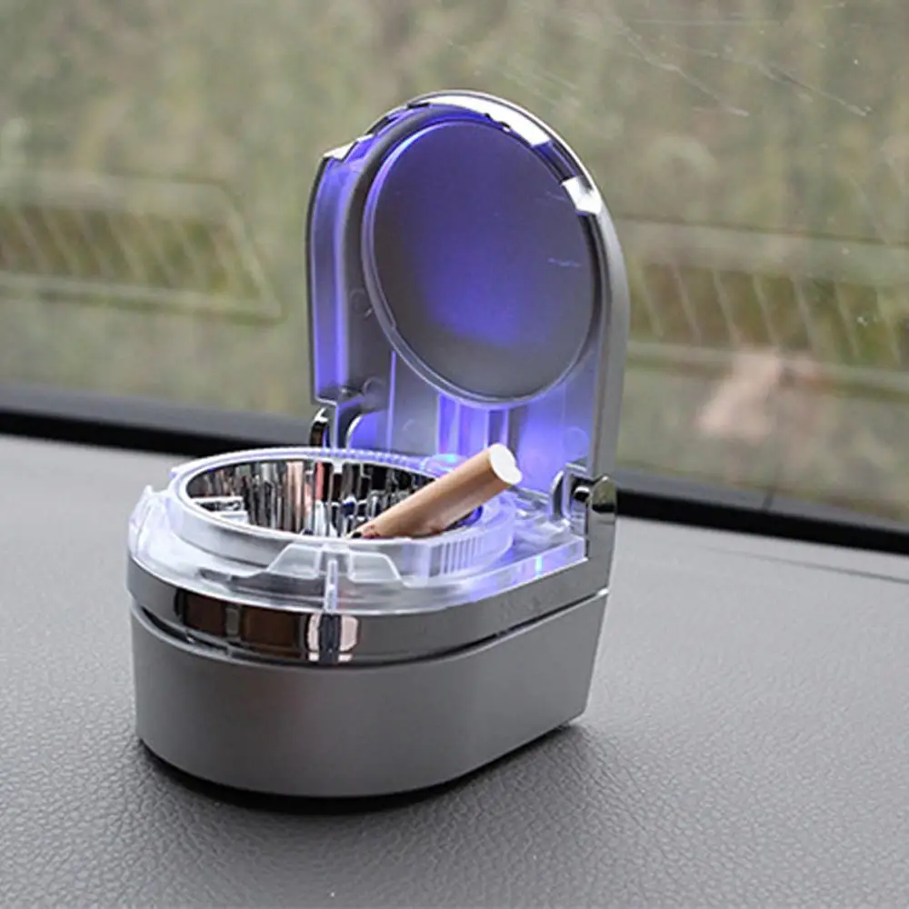 

Fireproof Car Vehicle Cigarette Smokeless Ashtray With LED Portable Auto Accessoriesn Durable