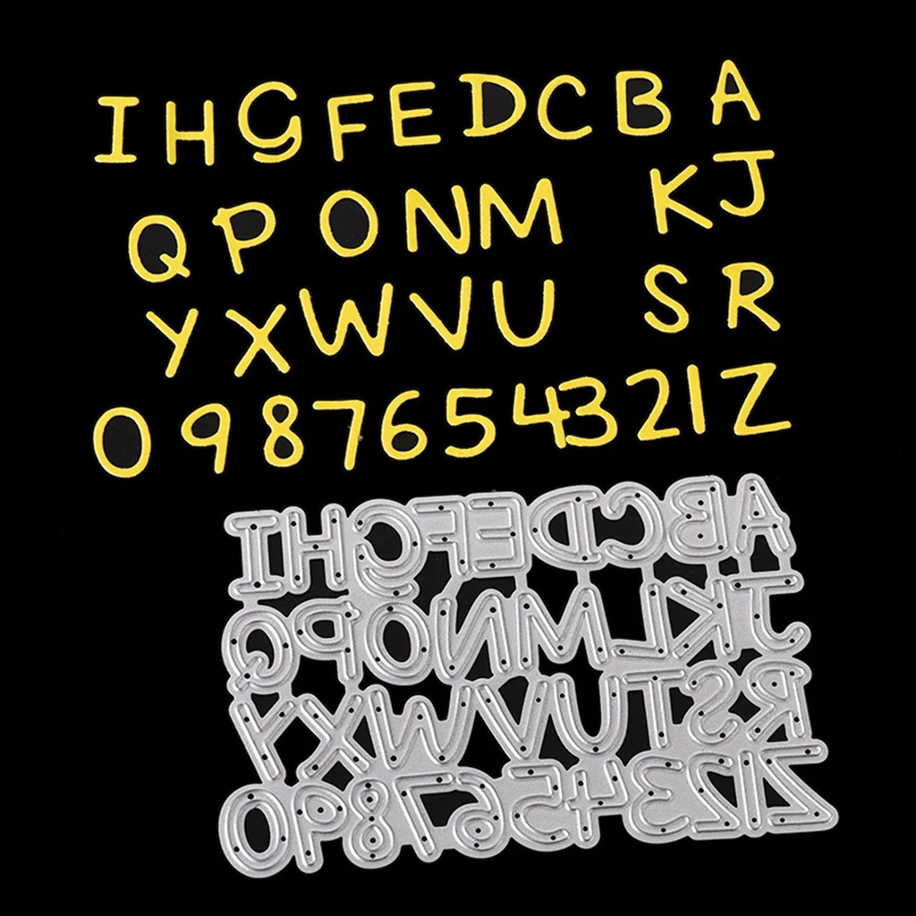0-9 A-Z Letters Cutting Dies Stencil For Christmas Cards Scrapbook Embossing Tool