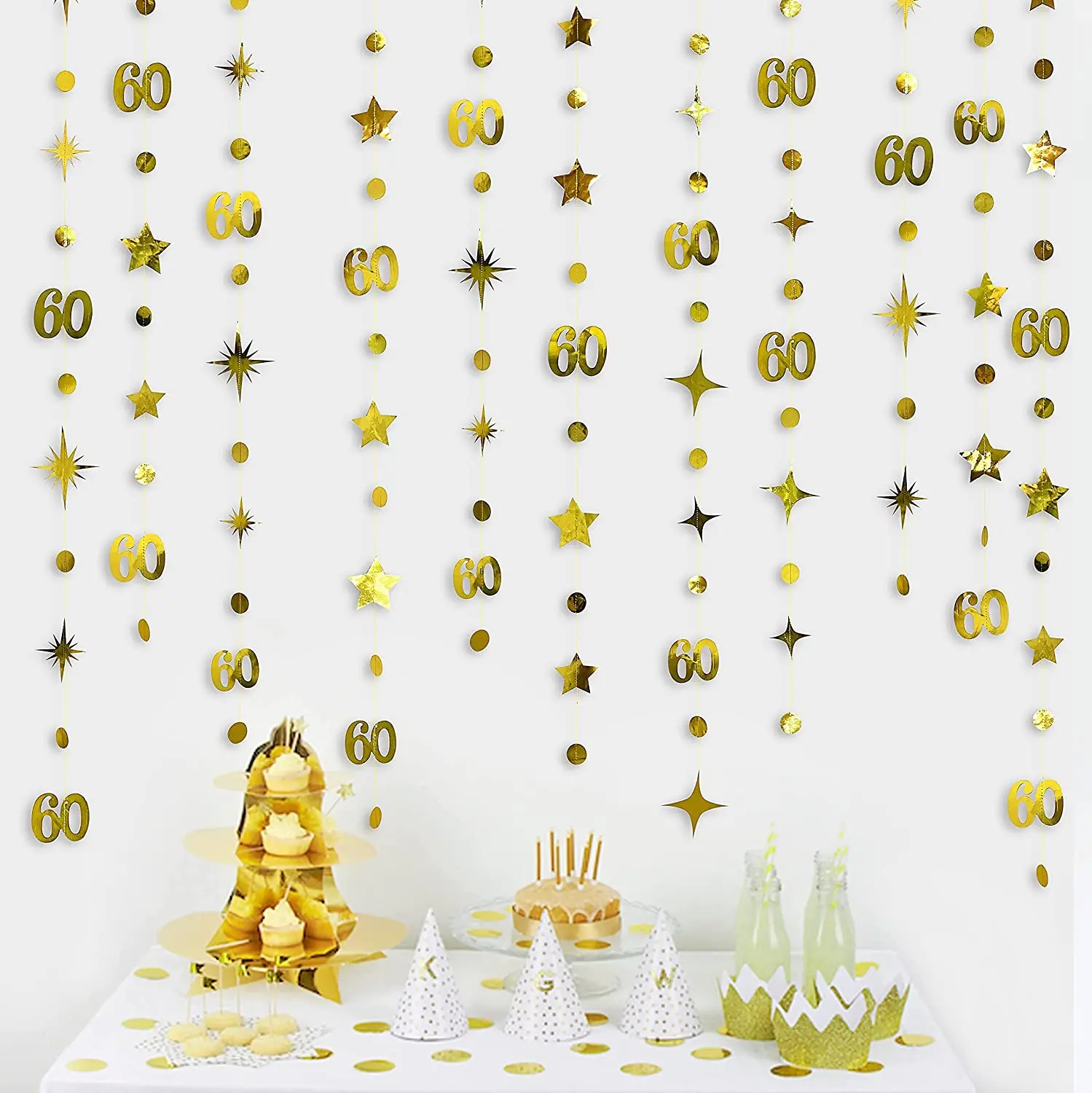 2 Personalised Birthday Banner Rose Gold Balloon Star Fun Party Poster Decoration 18th 21st 30th 40th 50th 60th 70th 80th Birthday 