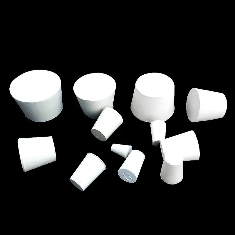 Chemistry Laboratory 000 To 10 White Rubber Stopper For Glass Flask,test Tube Rubber Cap Drain