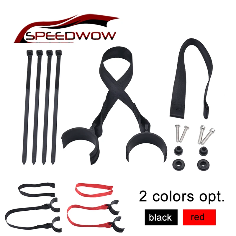  SPEEDWOW Universal Motorcycle Front Rear Holding Strap Complete Set Lift Strap Lifting Handle For K