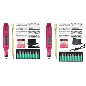 

53Pcs/Set Mini Electric Engraver Pen Adjustable Speed DIY Engraving Tool Kit 35ED