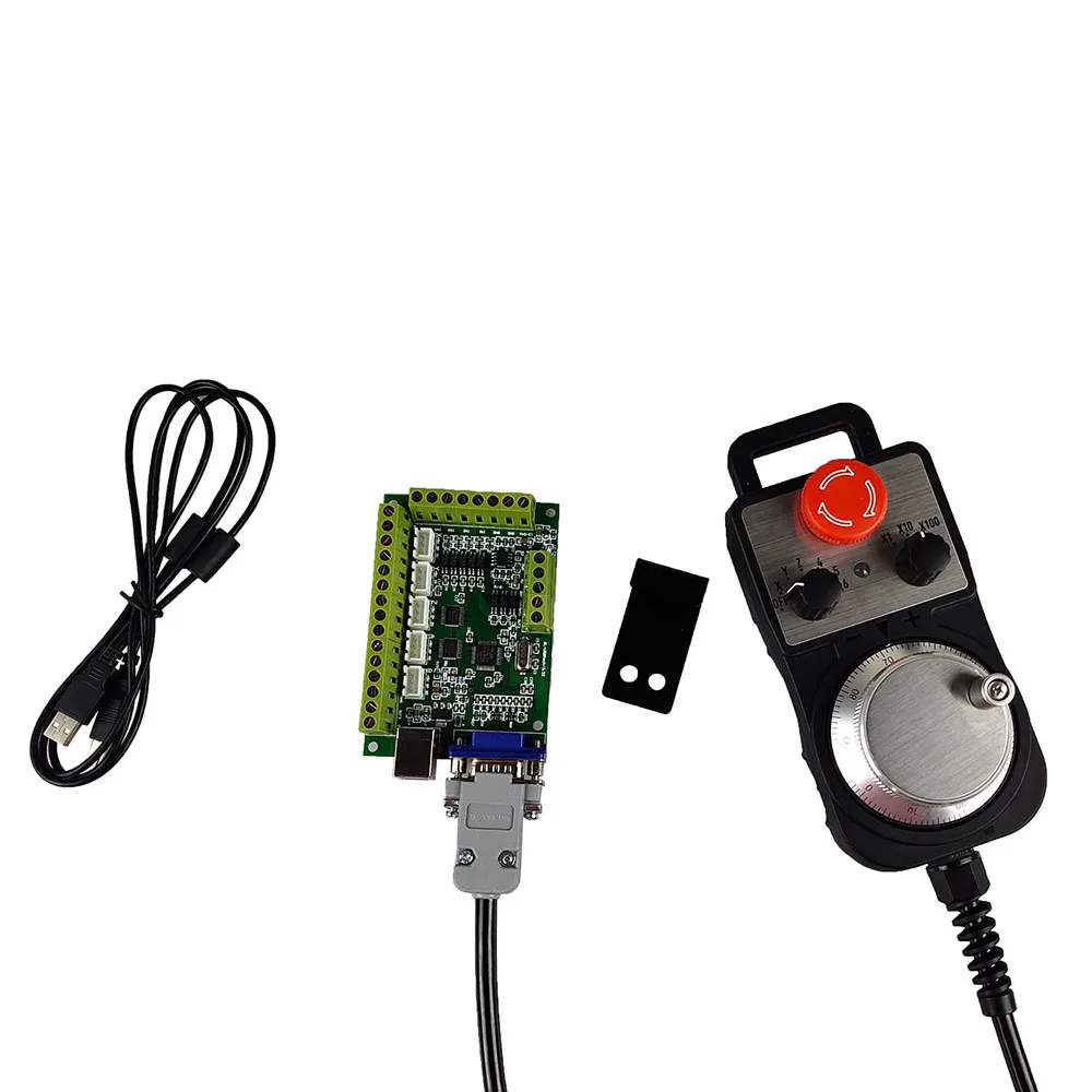 새로운 CNC 키트 Mach3 모션 제어 시스템 키트 USB 556 스테퍼 모터 드라이버 3nm nema23 스테퍼 모터 비상 정지 핸드 휠