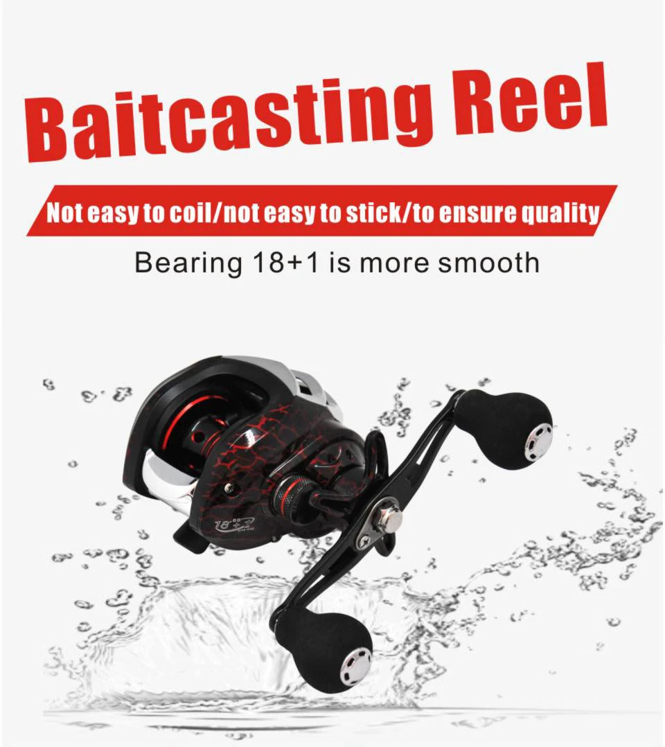 釣りbaitcastingリールすべて金属スプール18 1ボールベアリング10キロ最大ドラグ力 7 2 1磁性金属キャスティングリール 釣りリール Aliexpress