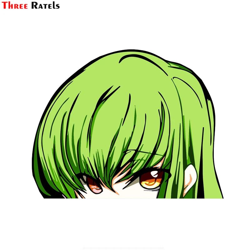 Three Ratels FC141 C.C. PEEKING Big Head Waifu Kawaii Girl Аниме наклейка на окно автомобиля | Автомобили и