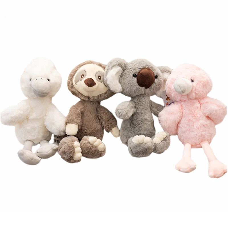 

26cm Cute Koala Sloth Plush Doll Stuffed Realistic Animals Bird Toy Collectible Kids Plush Toy Kids Xmas Gift