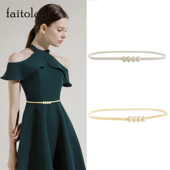 

Elastic Stretch Ladies Waist Belts for Dresses Gold Silver Heart Belt for Women Fashion Designer Female Belts gouden riem