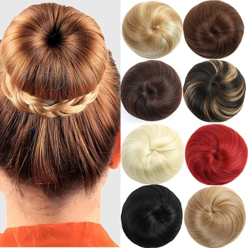 

DIANQI Bun Chignon Donut Synthetic Chignon For White High Temperature Fiber for Women