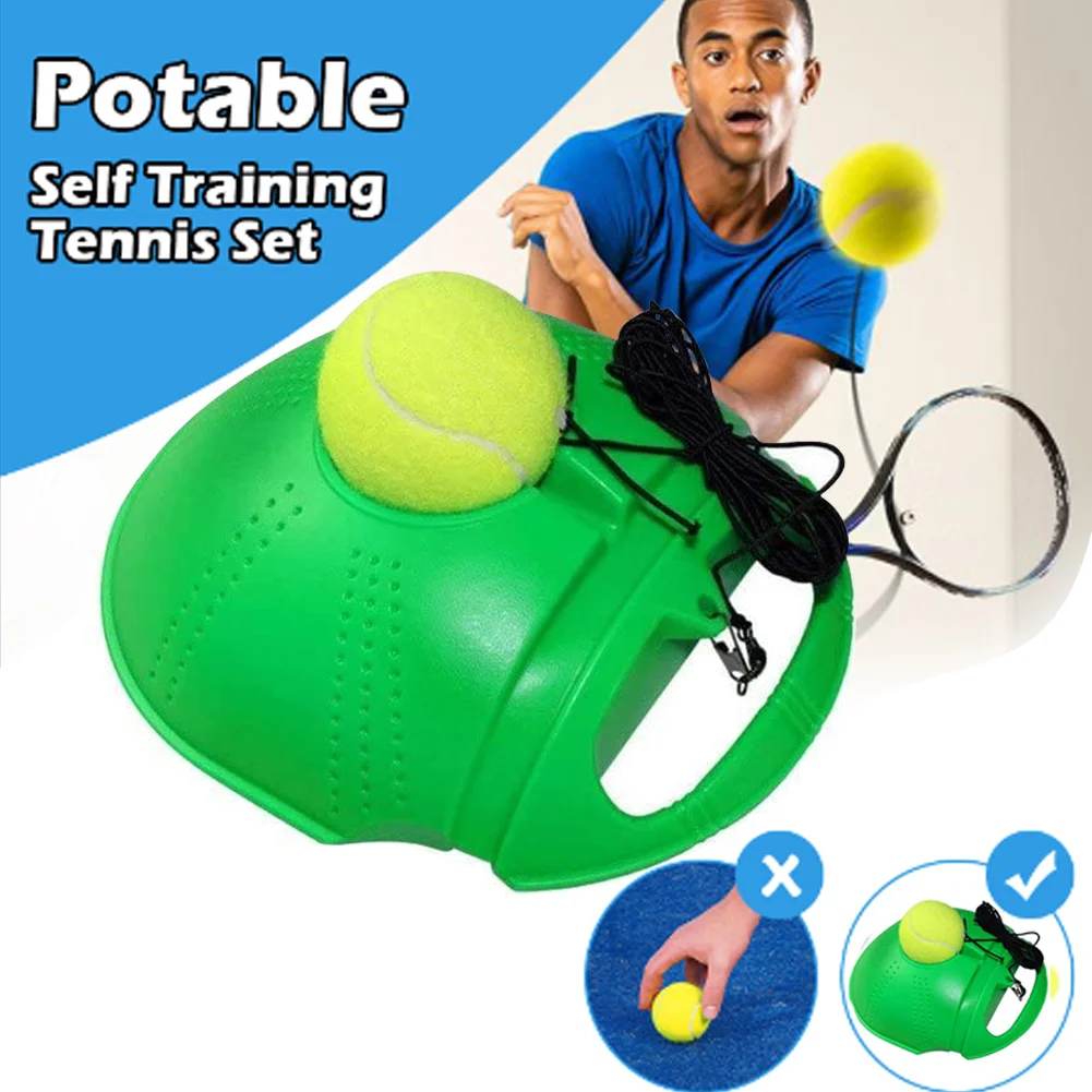 

Hot Tennis Trainer Rebound Ball Equipment Base Self-Study Practice Training Tool for Kids Player Beginner MVI-ing