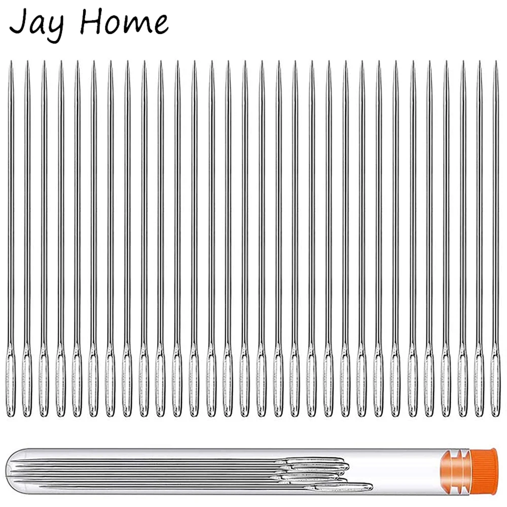 30pcs Large Eye Sewing Needles 2 Inch Knitting Stitching Needles Stainless Steel Embroidery