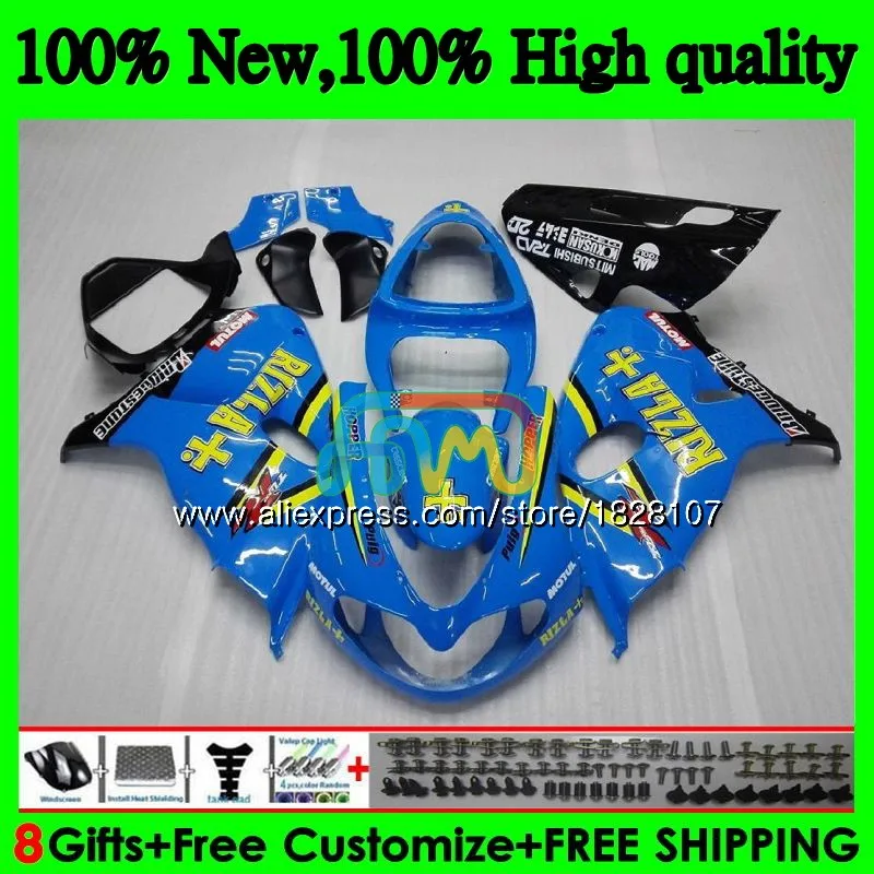 SRAD для SUZUKI TL 1000 R TL 1000R 98 99 00 01 02 03 46BS. 15 TL1000 R RIZLA голубой TL1000R 1998 1999 2000 2001 2002 2003 обтекатель