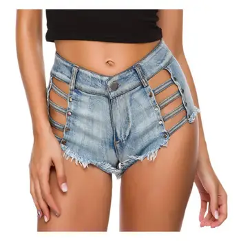 

Women Sexy High Waist Shorts Hollow Out Punk Rock Bandage Shorts Cotton Booty Pole Dance Hotpants Mini Club Bottom Plus