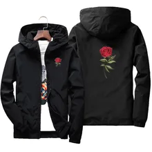XXS-XXXL, европейский размер, новинка, вышитая куртка с капюшоном и рисунком розы