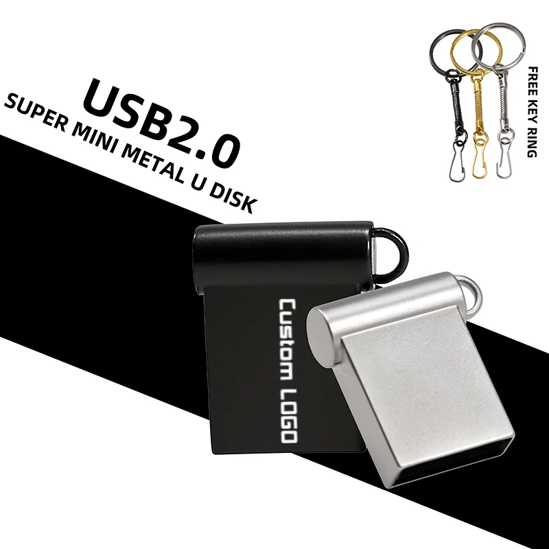 Водоупорный супермини USB флеш-накопитель металлический корпус 128/64/32/16/8/4 Гб карта