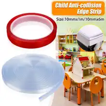 10 мм 1 м/6 м детская защитная накладка на углы анти-столкновения угловая полоса Детская безопасность настольный Угол крышка края стола