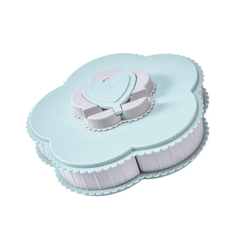 

Dried Fruits Nuts Snacks Box Container Rotating Candy Box With Compartments Food Storage Tray Fruits Plate
