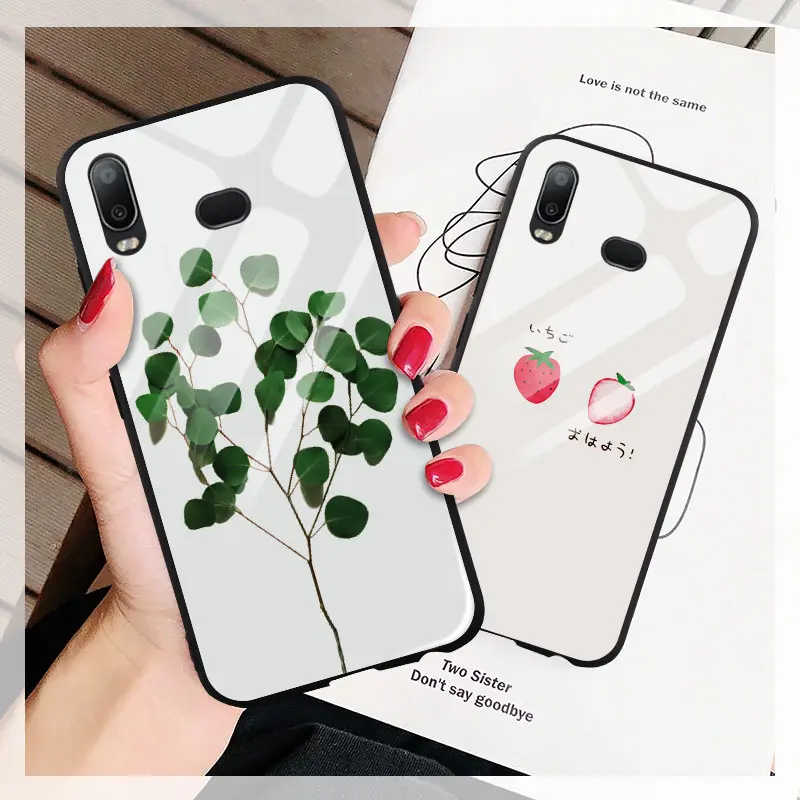 Закаленное Стекло Coque чехол для телефона samsung Galaxy A40 A50 A60 A70 A8s A6s S6 край S7 S8 S9 S10 Plus Note