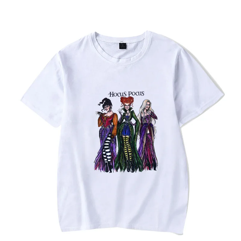 QZHIHE hous Pocus футболки для Хэллоуина Harajuku женские с рисунком ужасов Ullzang 90s винтажные