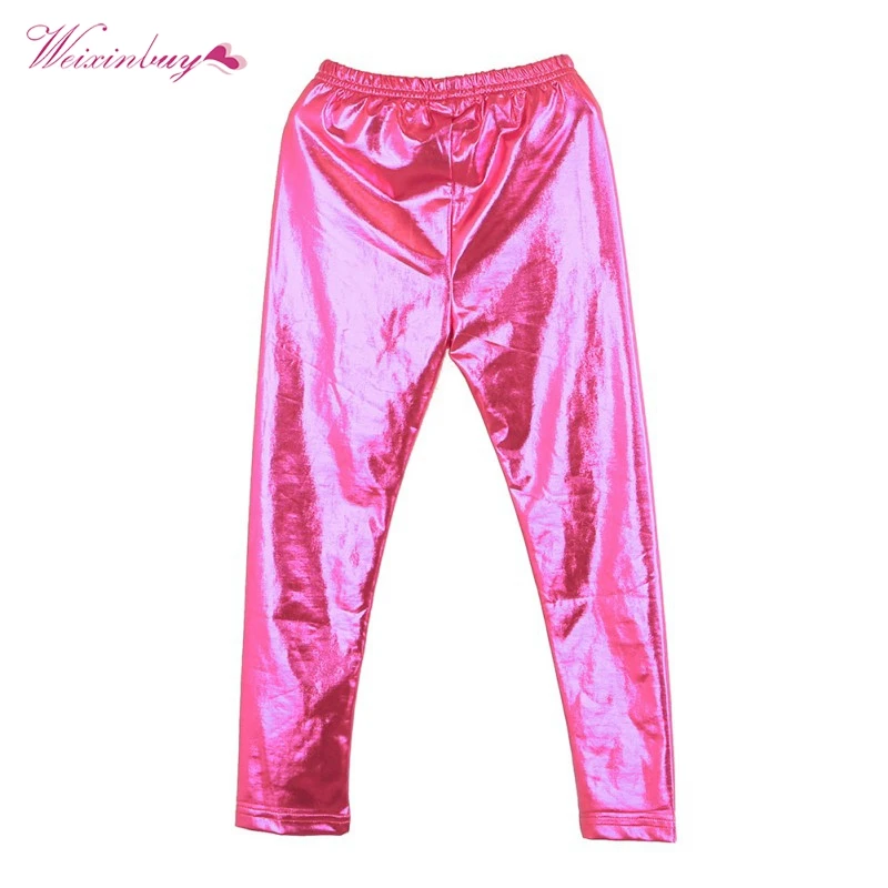 

Girls Faux Leather Pants Girl Leggings New Baby Kids Metallic Ballet Toddler Pants Trouser Thin Spring Girls Leggings