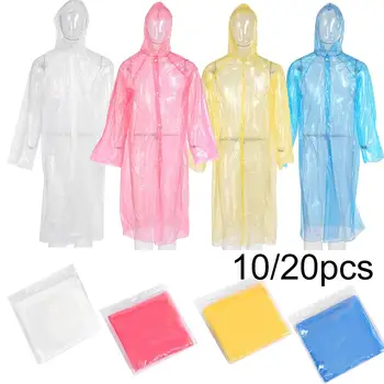 

10/20Pcs Adult Thickened Large Hood Button-s Waterproof Hiking Camping Hood Outdoor Poncho Raincoats-Project fast shipments