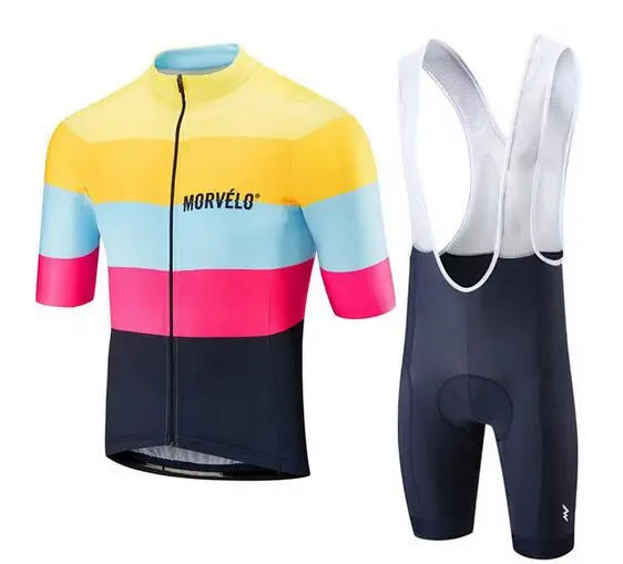 Велосипедная майка MORVELO Maillot Ropa Ciclismo Hombre одежда для коллективного велосипеда Быстросохнущий комплект с короткими рукавами MTB велосипедная одежда 9D GE