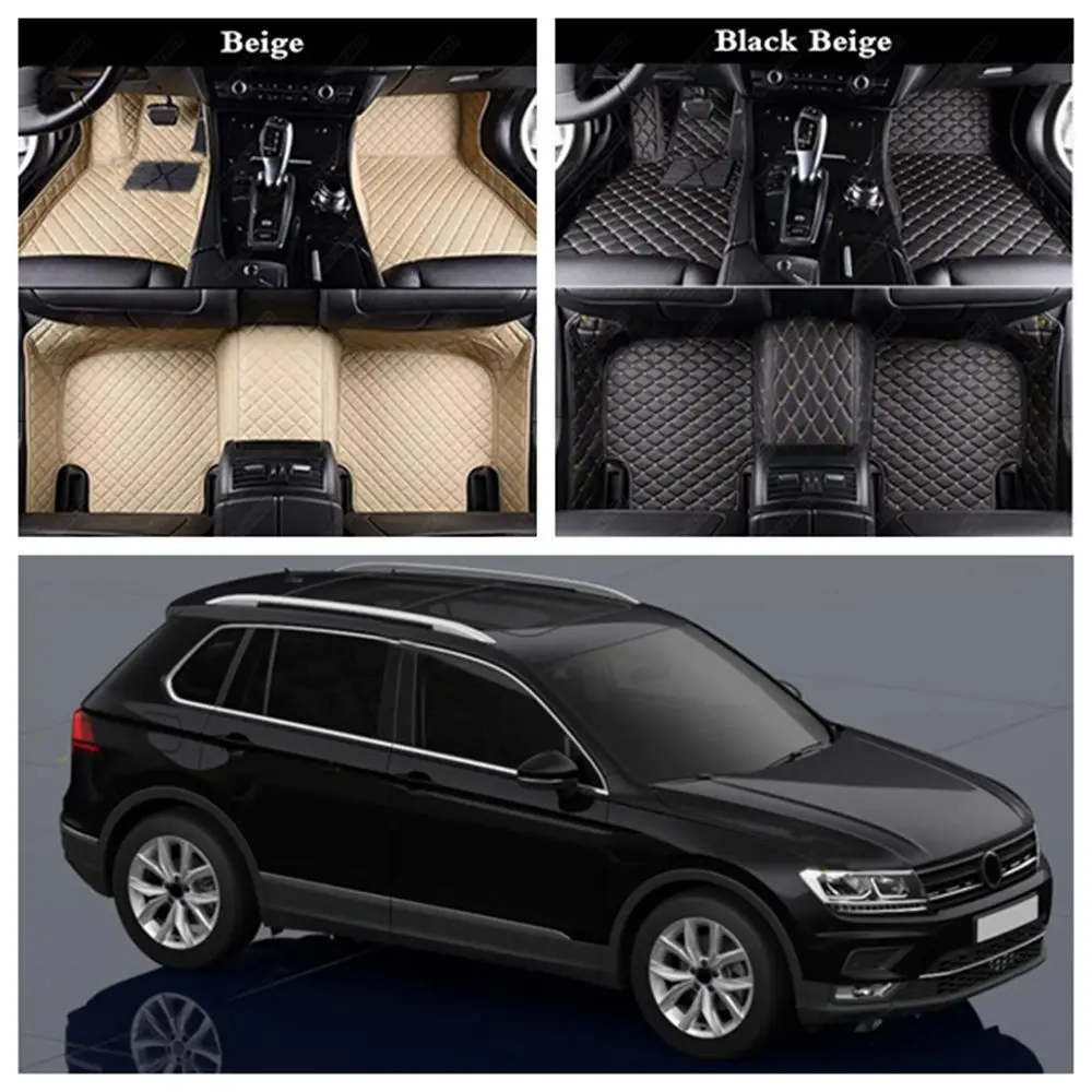 Кожаные автомобильные коврики для Volkswagen Vw VARIANT Tiguan Touran Touareg, автомобильные накладки для ног на заказ, автомобильные коврики, покрытие для пола