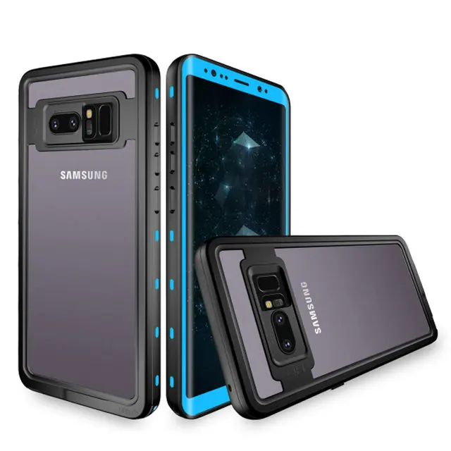 Чехол для samsung S10Plus чехол S10 5G Водонепроницаемый чехол 360 защиты IP68 Note9 samsung Galaxy Note 9 чехол для samsung S9 Etui S10e - Цвет: Lake Blue