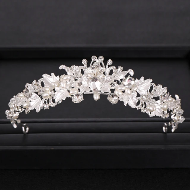 Wedding Crown Hair Jewelry Bridal  Hair Accessories Women Baroque Crown Rhinestones Crystal Tiaras Bride QueenParty Crowns Gift Silver