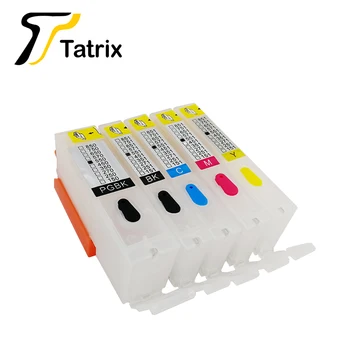 

Tatrix Empty Refillable Cartridge suit for PGI550 CLI551,Suit for canon PIXMA IP7250 IX6850 MG5450 MG5650 MX925 with ARC chips