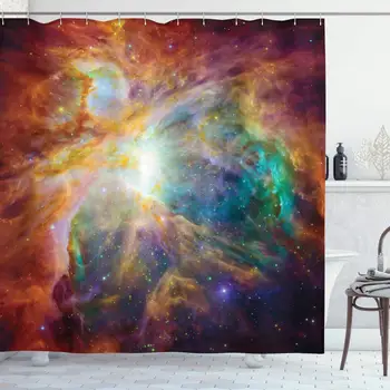 

Outer Space Decor Shower Curtain by Ambesonne Universe Abstract Nebula Galaxy Chakra Infinity Psychedelic Photography Print