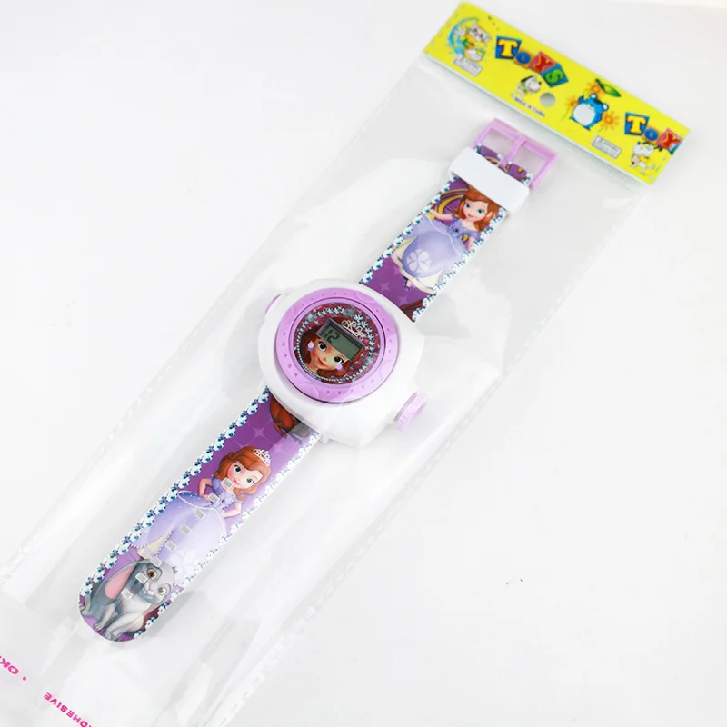 JOYROX проекции детская часы «Человек-паук», платье принцессы с изображением героев мультфильмов Часы для мальчика для девочек светодиодный Дисплей часы детские часы Relogio Infantil - Цвет: GGZ OPP