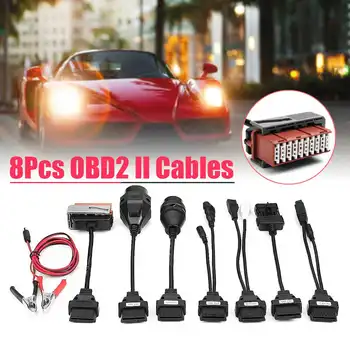 

Diagnostic Tools for obd2 Cables full set 8 car cables for car Pro Plus Car Cable Diagnostic Tool Interface obd II Scanner Cable