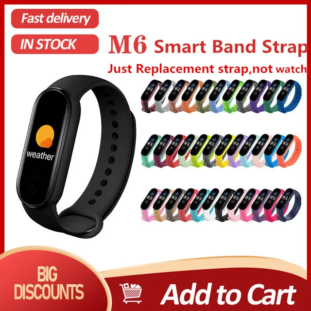 M6 Smart Bracelet Watches Strap For Watch Heart Rate Fitness Tracking Sports | Спорт и развлечения