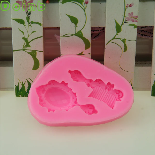 Apró Tükör Fésű Szilikon Penész Miniatűr Édességek Étel Polimer Agyag Ékszer Formák - Image 3