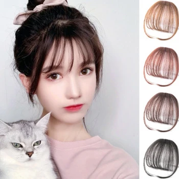 

MANWEI hair Clip-In Extension Fake Fringe False hairpiece For Women Clip In Bangs HAIR Clip In Hair Synthetic Air Bangs