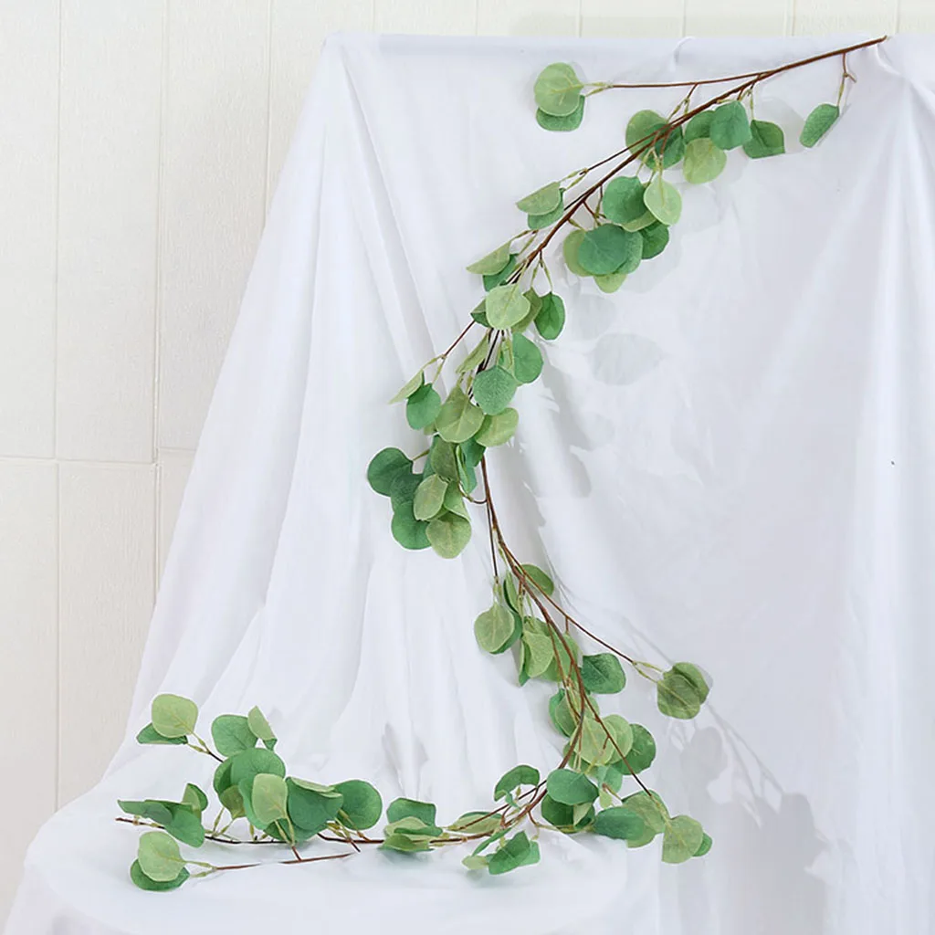Faux Artificial Eucalyptus Garland Handmade Vines Greenery Plant Wedding Bouquet