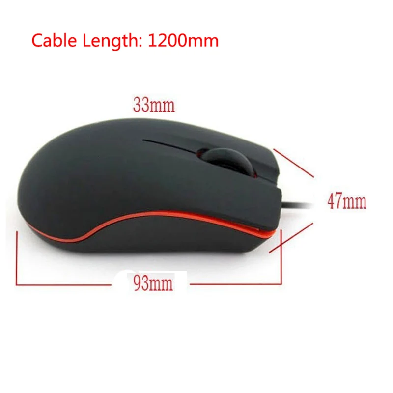 USBケーブル付きゲーミングマウス,1200DPI,人間工学に基づいた光学式,PC,ラップトップ用,3つのキー 有線USBマウス、1200 DPI人間工学に基づいたコード付きコンピュータマウスサイレントクリックゲーミングマウス、オフィスラップトップデスクトップ用