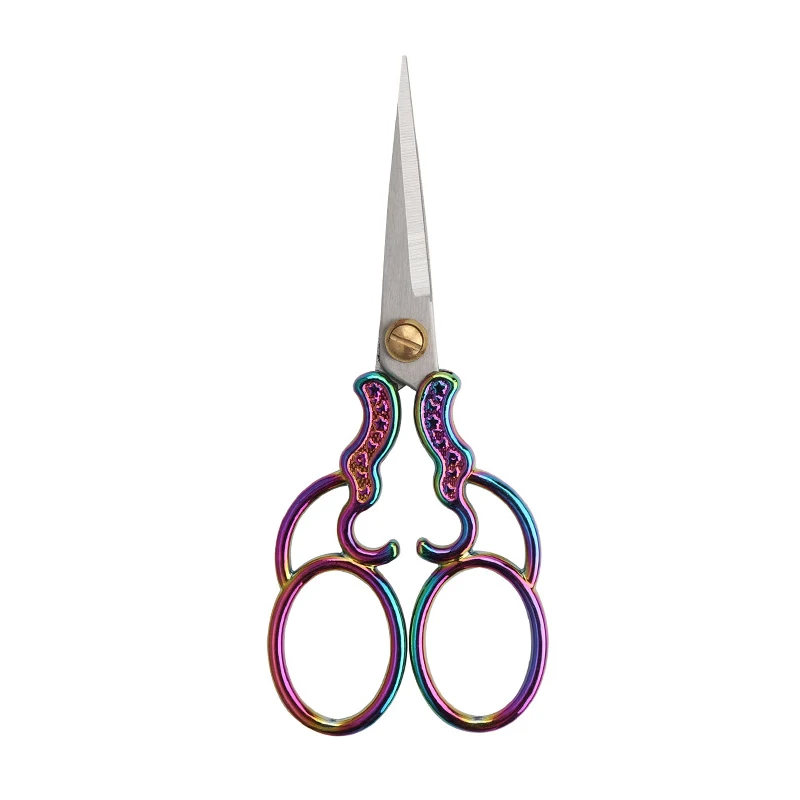Multicolor LMDZ, 1 шт., швейные ножницы из нержавеющей стали, винтажные ножницы для вышивания, портновские ножницы, стильные ножницы, ножницы для пряжи - Цвет: Multicolor