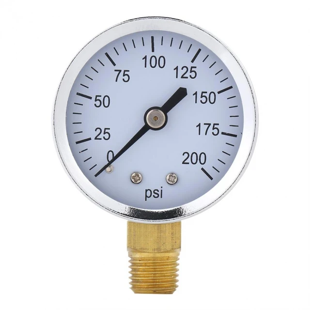 TS-50-200psi Druckmessstaffel Vakuum-wasserdruckmesser 0-200 Psi  Testbereich Öldruckanzeige Mit 1 / 4 '' Npt Bodenhalterung