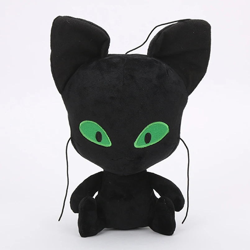 15-30 см чудесная Божья коровка и Кот Нуар Peluche мягкие животные кукла Леди Жук плагг Тикки Плюшевые игрушки-подвески для детей - Цвет: 30cm Cat Noir