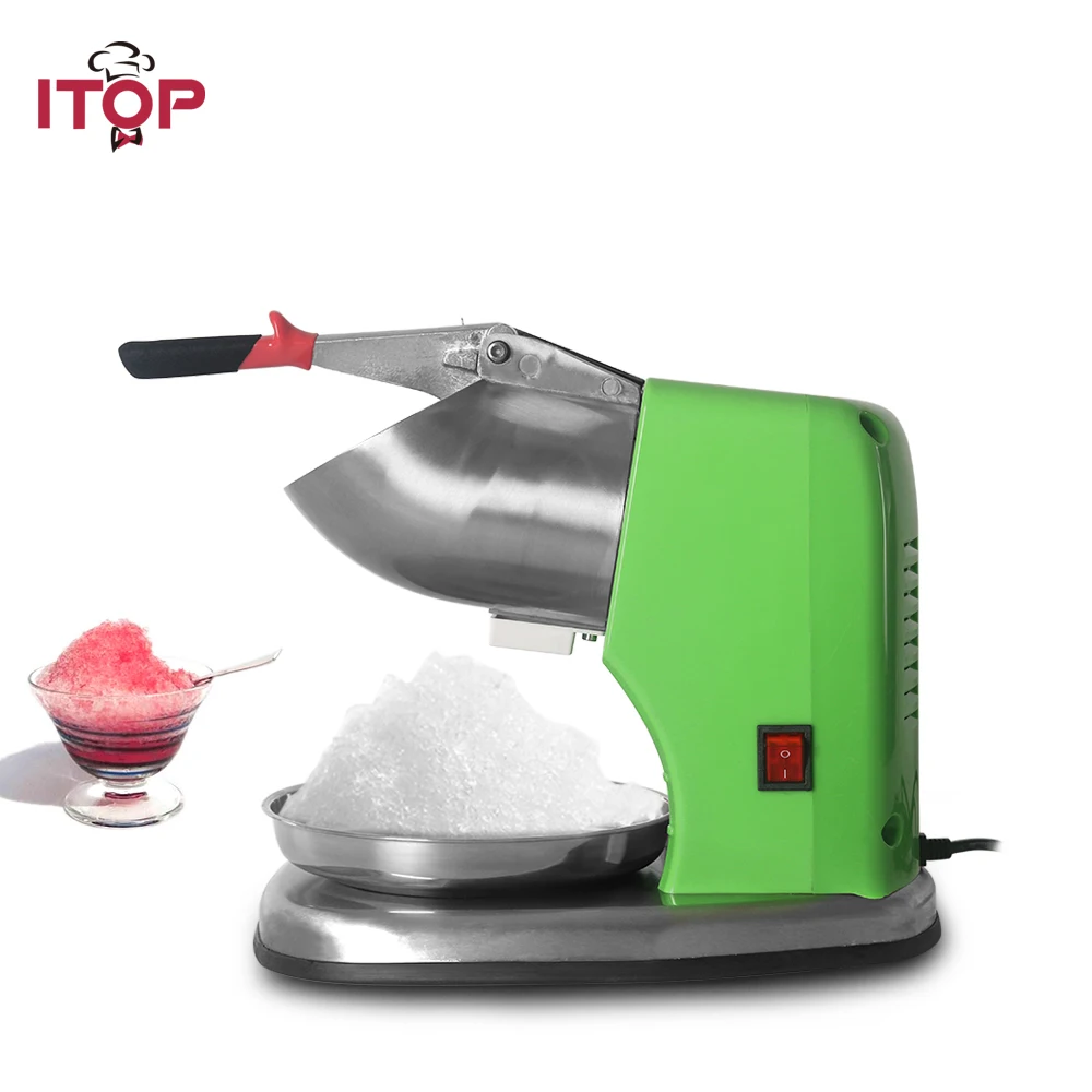 

ITOP Semi-automatic Electric Ice Crusher Shaver Smoothie Cocktail Maker Stainless Steel Ice Block Breaking Machine CE