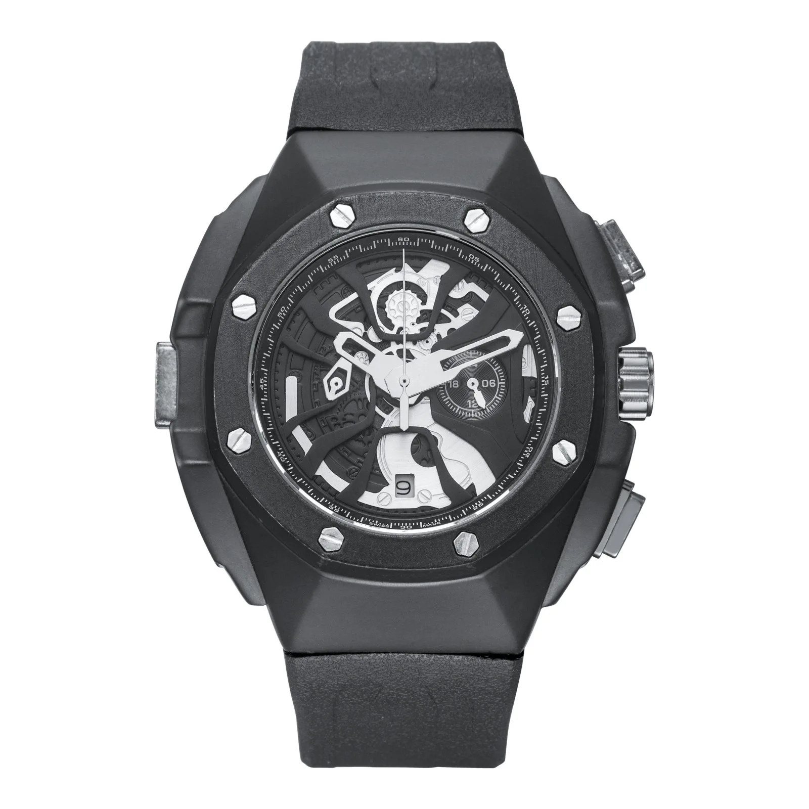 

Switzerland Royal Rolexable Japan MIYOTA quartz hollowing out multi-function sports waterproof men's watch quartz montre homme