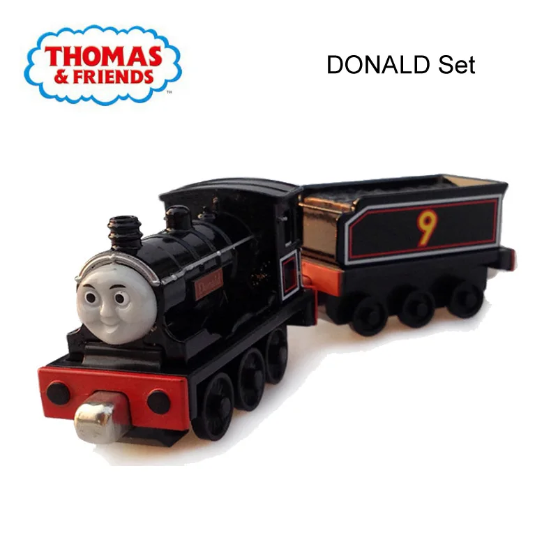 磁気接続可能きかんしゃトーマス 1:43 列車モデル黒 9 号機関車