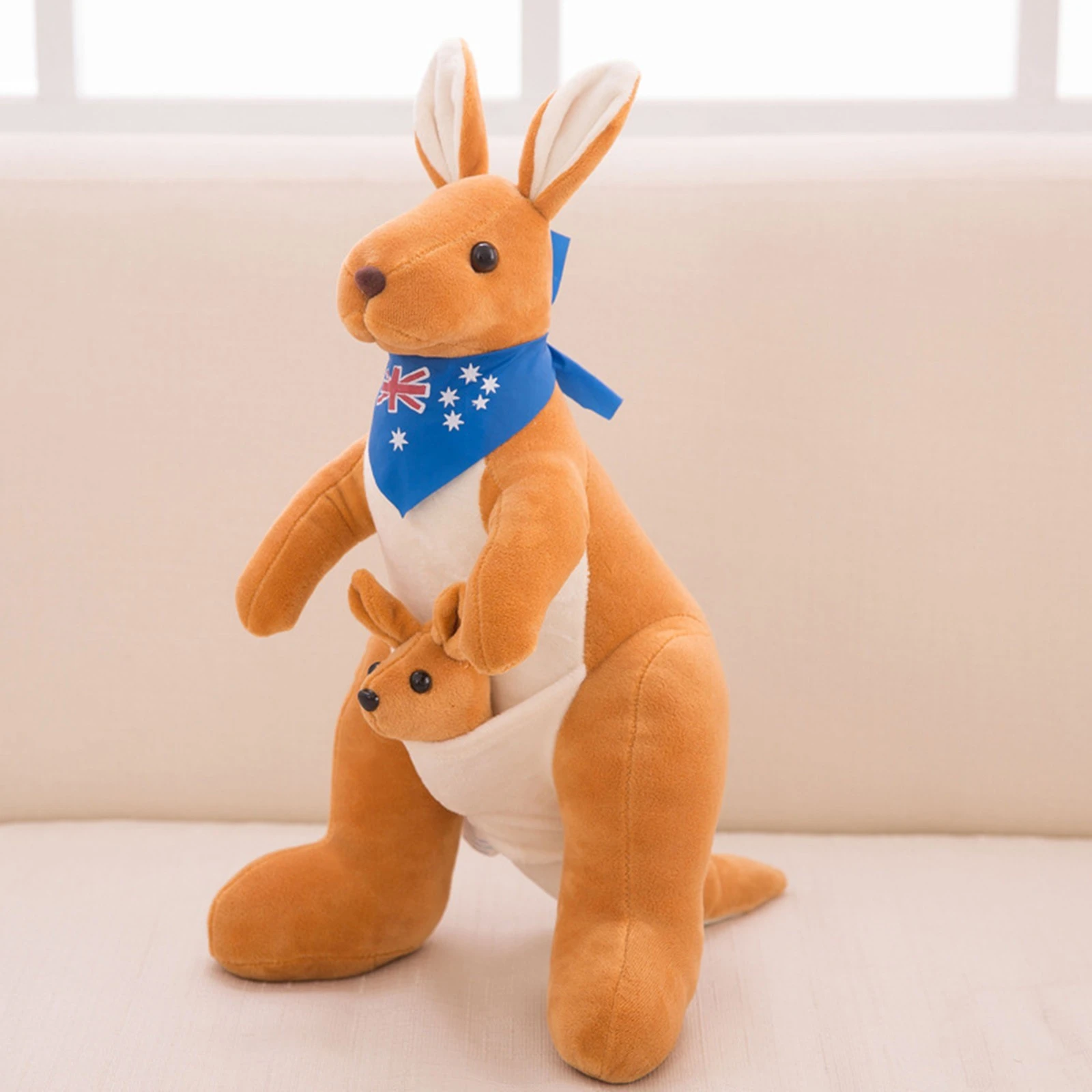 47/'/' Huge Big Plush Kangaroo Toy Stuffed Kangaroo Monther Baby PIllow  Gift New