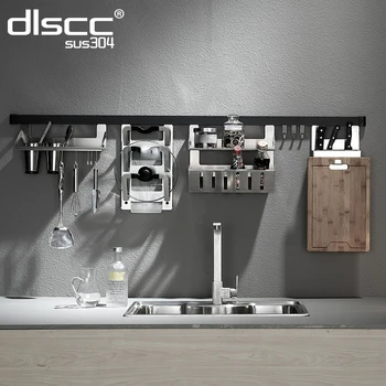 

304 stainless steel kitchen shelf condiment rack wall receptacle rack condiment rack above the sink hanging