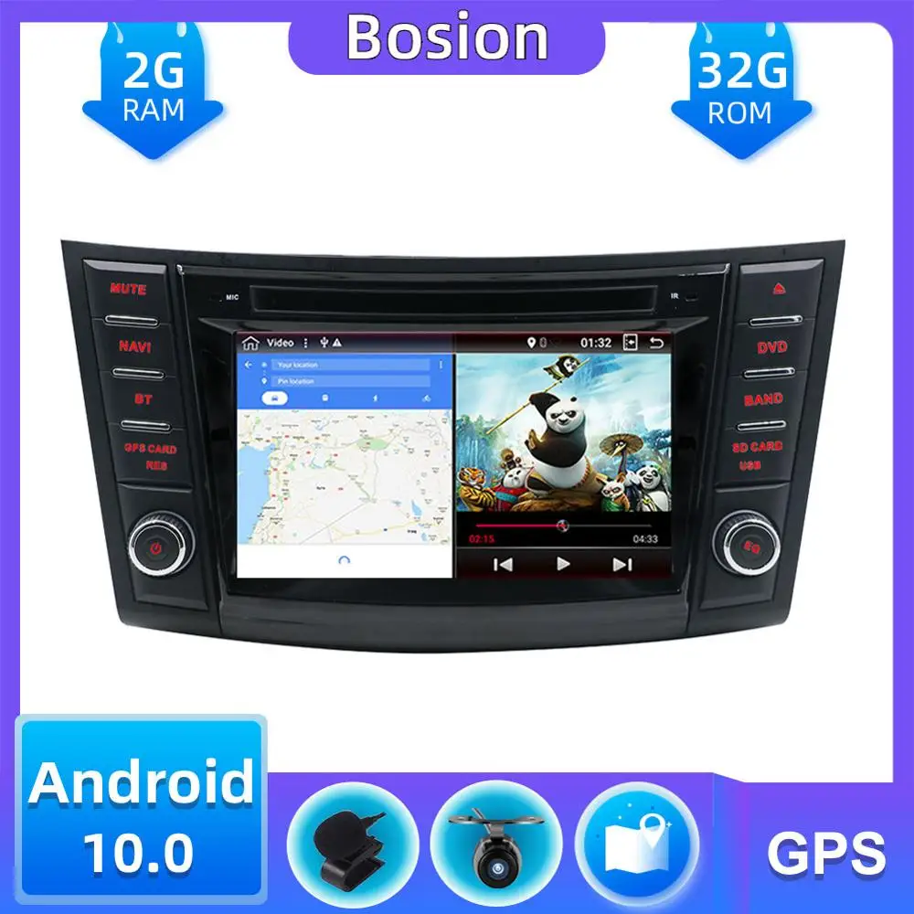 Автомобильный DVD плеер Android 10 0 4 ядра 2 Гб + 32 ГБ для Suzuki Swift 2011 2015 мультимедиа GPS