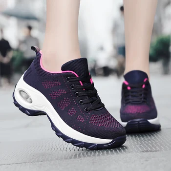 

Air Cushion Sneakers Women Breathable Flat Shoes Women Lightweight Running Footwear Increase Ladies Casual Shoes Tenis Feminino