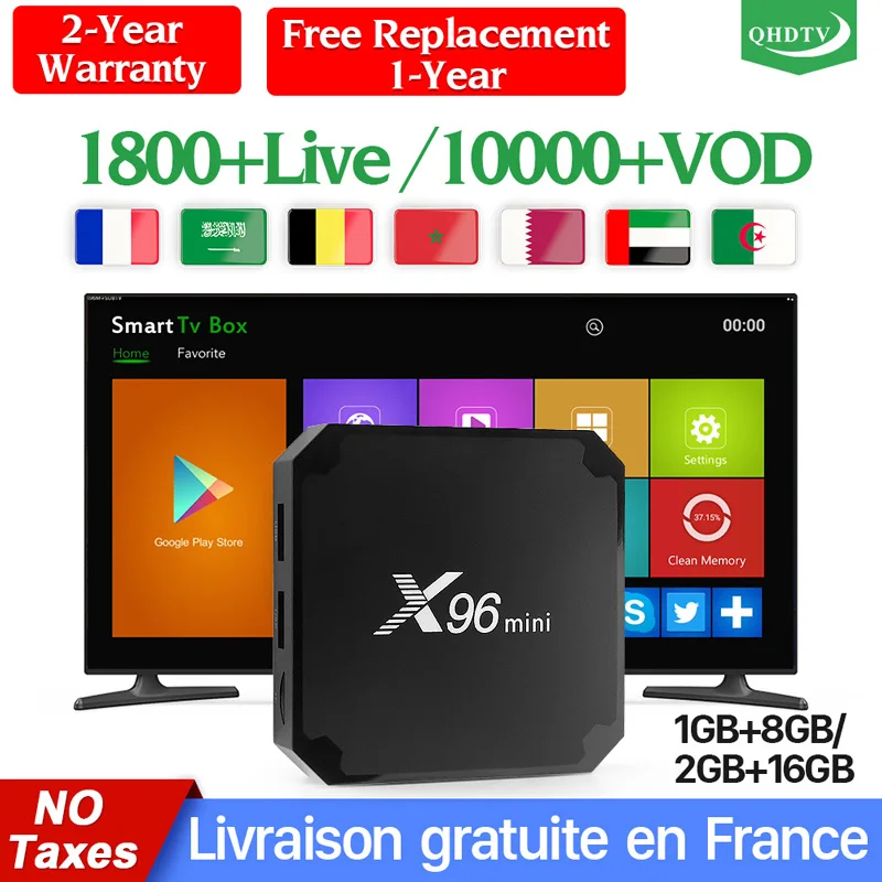  X96 mini IPTV France Box 1 Year QHDTV Code Android 7.1 Arabic Germany IPTV Box X96mini IPTV Box Bel - 32840439988