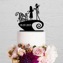 Свадебный торт Топпер, свадебные украшения, Джек Салли свадьба, уникальный Топпер торта, заказной торт Топпер