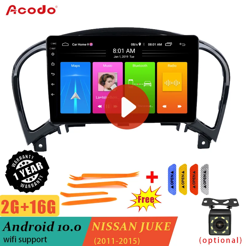 

ACODO 2G RAM+16G ROM Android 10.0 Car Radio Multimedia Player For Nissan juke 2010-2014 Navigation GPS 2 din